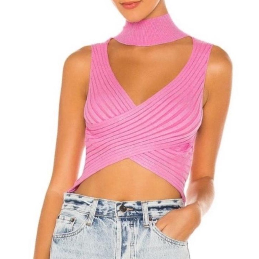 Alora Wrap Top Pink Revolve